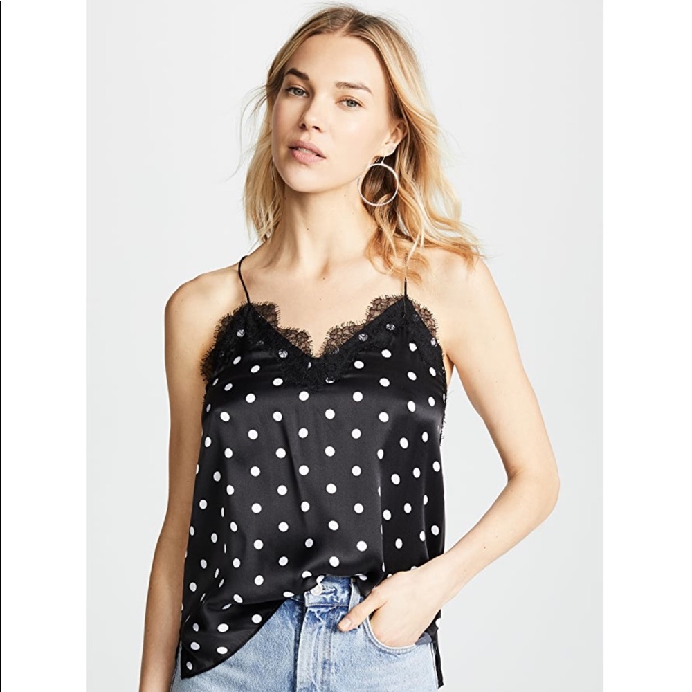 Cami NYC Racer Charmeuse Camisole in Vintage Dot